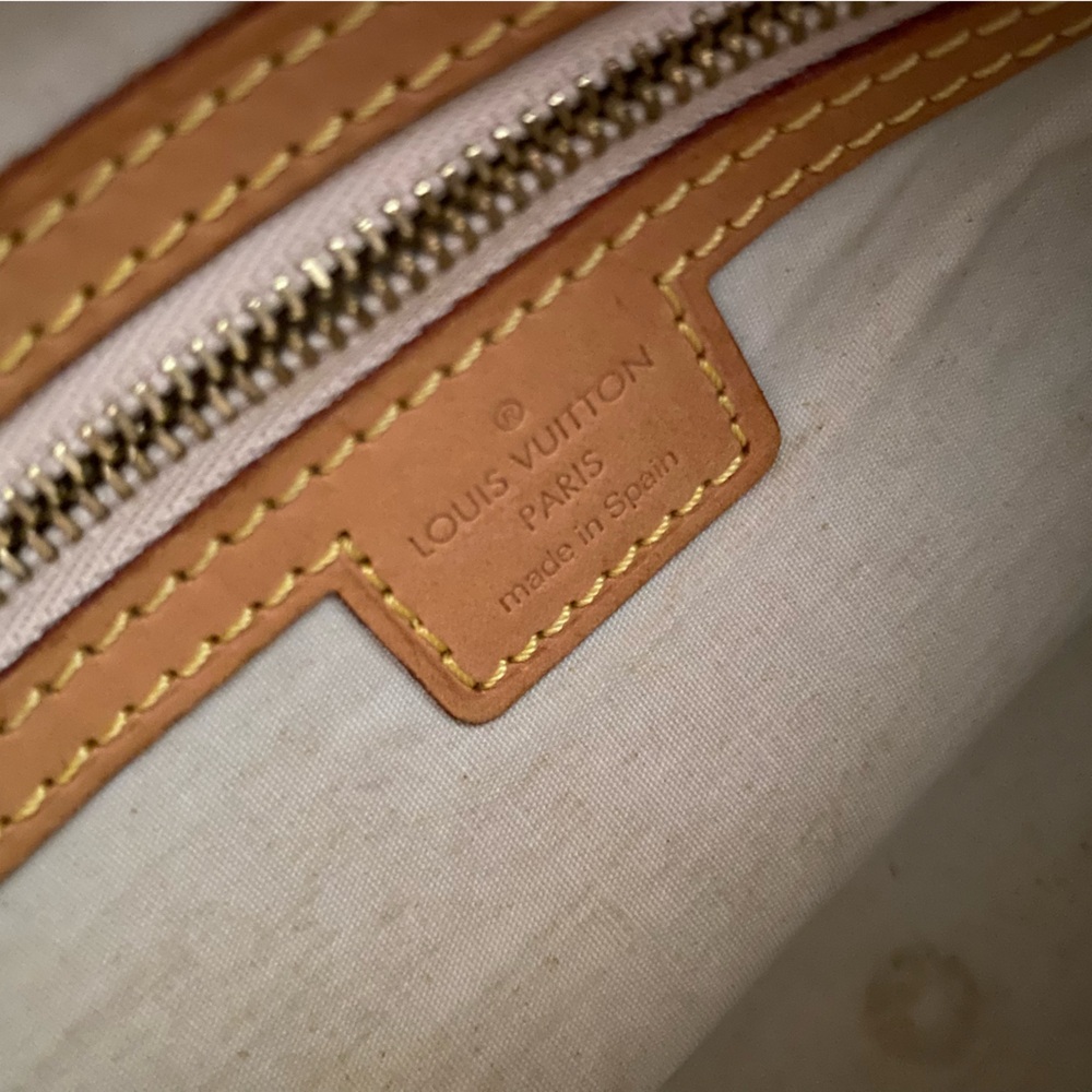 Designer Monogram Tan and Brown Handbag - Picture 4 of 6